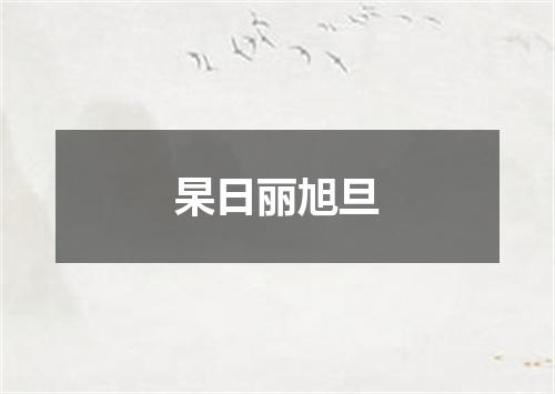 杲日丽旭旦