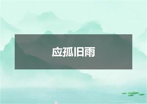 应孤旧雨