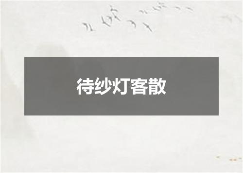 待纱灯客散