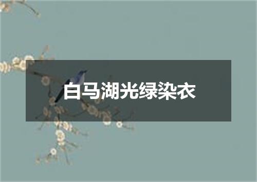 白马湖光绿染衣