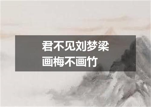 君不见刘梦梁画梅不画竹