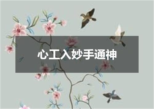 心工入妙手通神