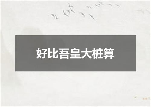 好比吾皇大桩算