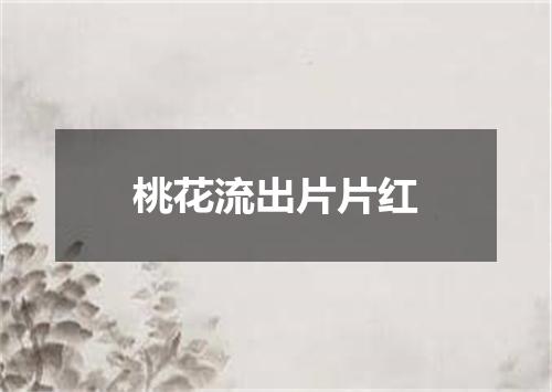 桃花流出片片红