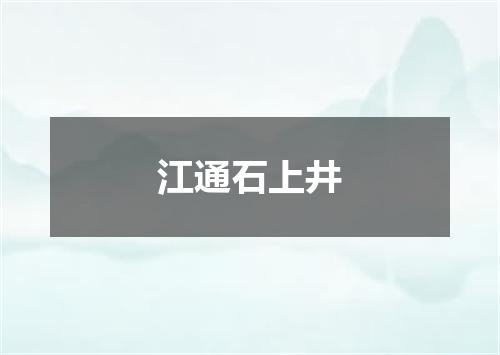 江通石上井
