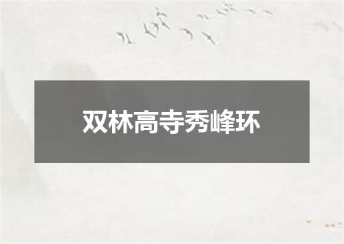 双林高寺秀峰环