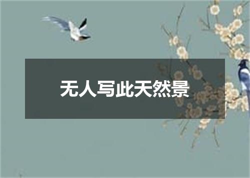 无人写此天然景