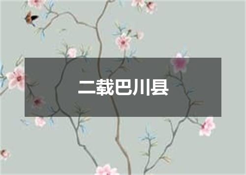 二载巴川县