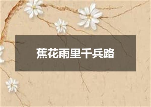 蕉花雨里千兵路