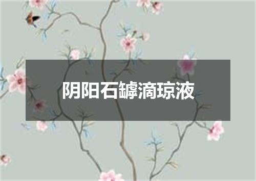 阴阳石罅滴琼液