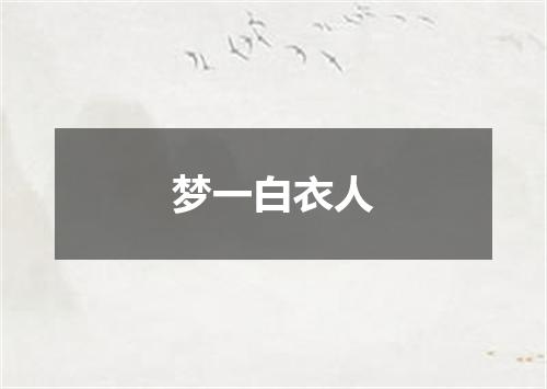梦一白衣人
