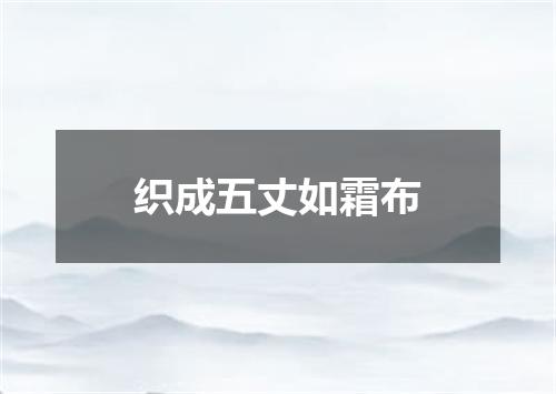 织成五丈如霜布