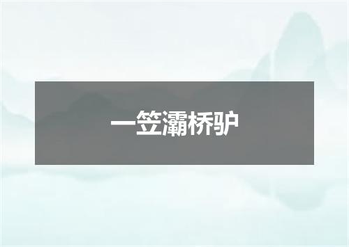 一笠灞桥驴