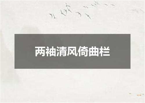 两袖清风倚曲栏