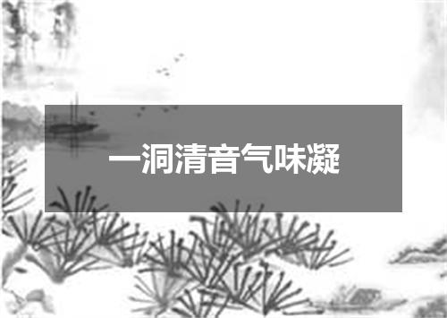 一洞清音气味凝