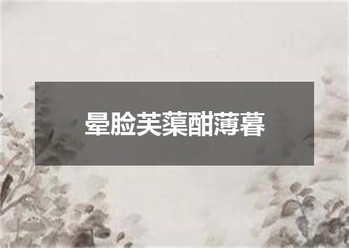 晕脸芙蕖酣薄暮