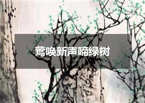 莺唤新声啼绿树