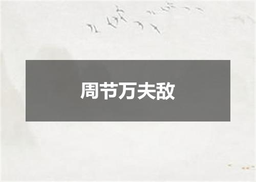 周节万夫敌