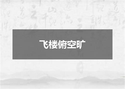 飞楼俯空旷