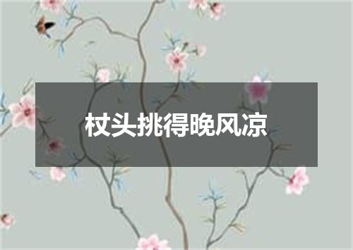 杖头挑得晚风凉