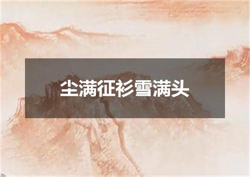 尘满征衫雪满头
