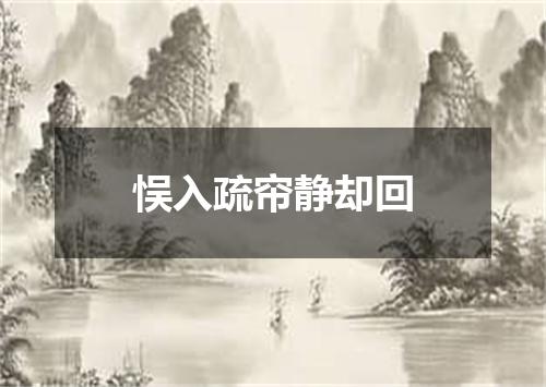 悮入疏帘静却回