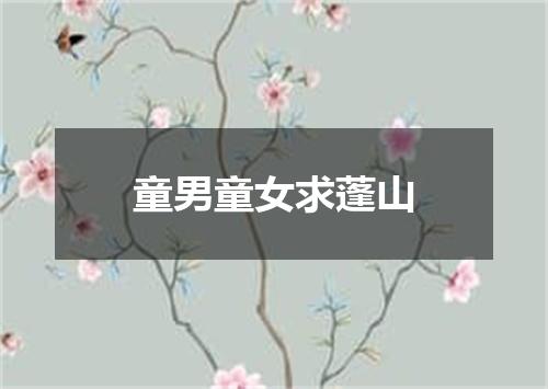 童男童女求蓬山