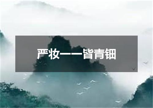严妆一一皆青钿