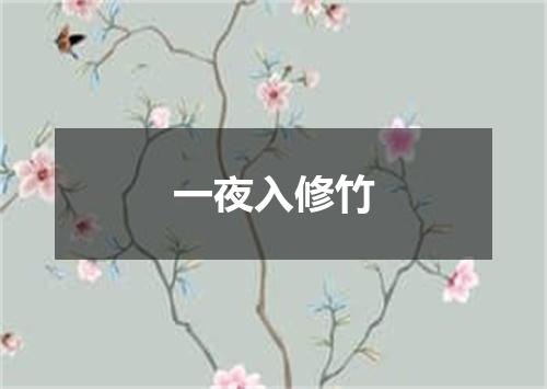 一夜入修竹