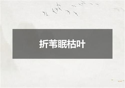 折苇眠枯叶