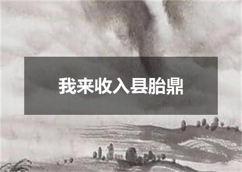 我来收入县胎鼎