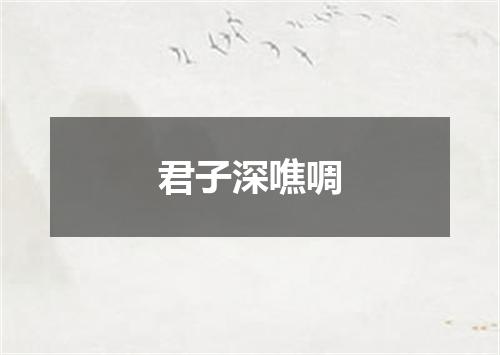 君子深噍啁