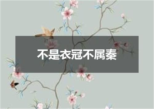不是衣冠不属秦