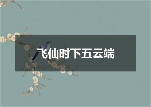 飞仙时下五云端