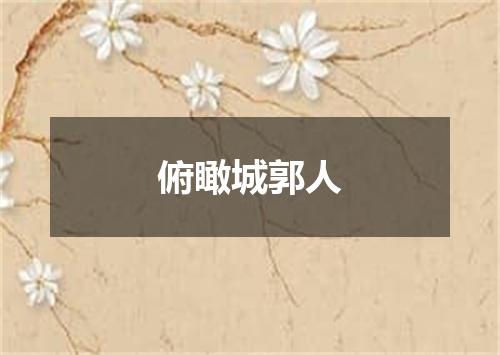 俯瞰城郭人