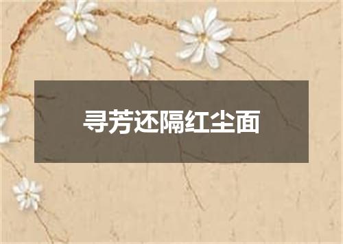 寻芳还隔红尘面