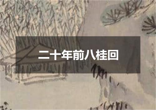 二十年前八桂回