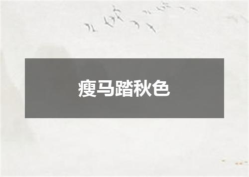 瘦马踏秋色