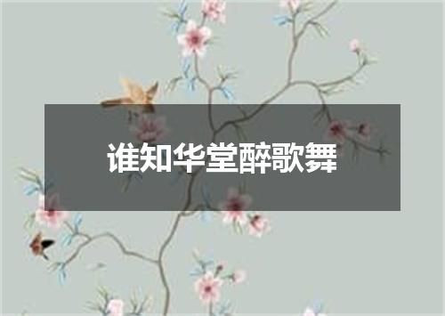 谁知华堂醉歌舞