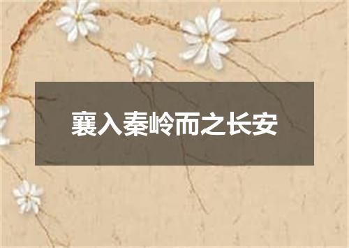 襄入秦岭而之长安