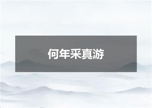 何年采真游