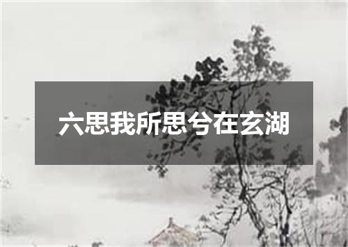 六思我所思兮在玄湖