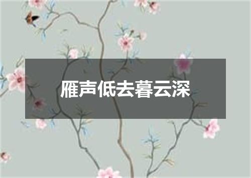 雁声低去暮云深
