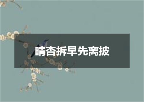 晴杏拆早先离披
