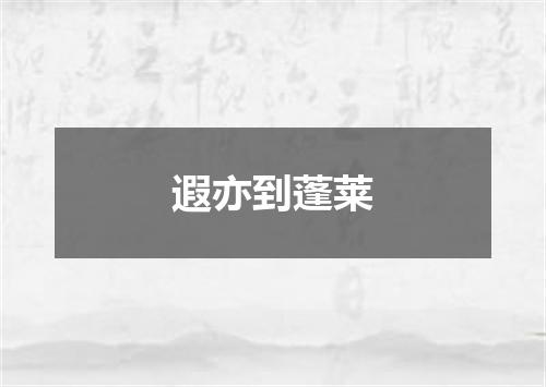 遐亦到蓬莱