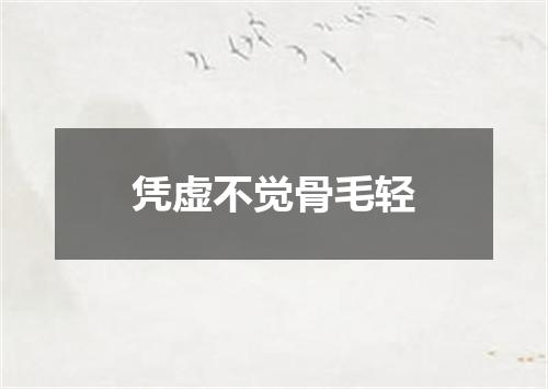 凭虚不觉骨毛轻