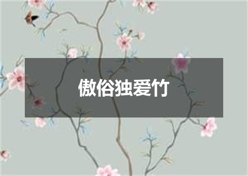 傲俗独爱竹
