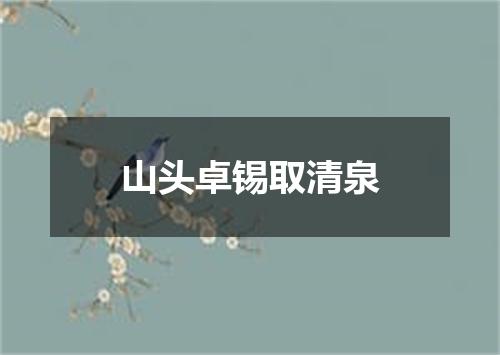 山头卓锡取清泉