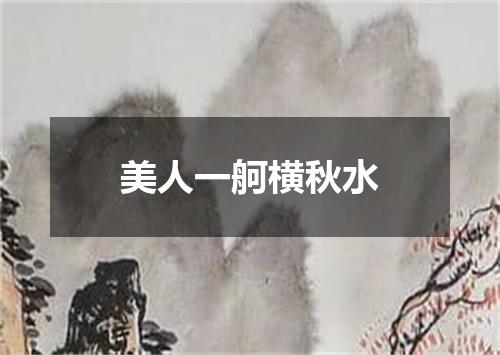 美人一舸横秋水