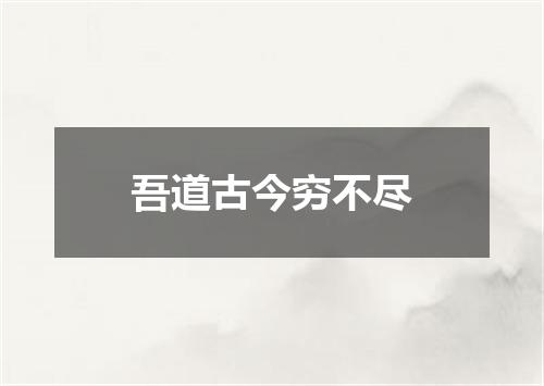 吾道古今穷不尽